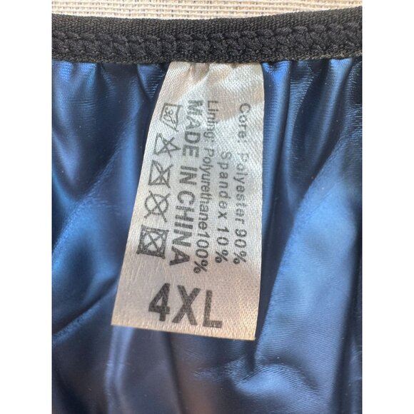 Womens Sauna Thermal Top Shapewear Plus Size 4xl Black Front Zip Short Sleeves - Picture 2 of 9